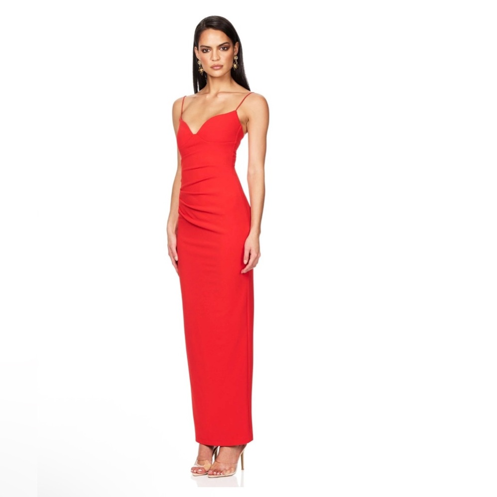 Nookie Affinity Red Bodycon Maxi Dress NWOT - Picture 3 of 12